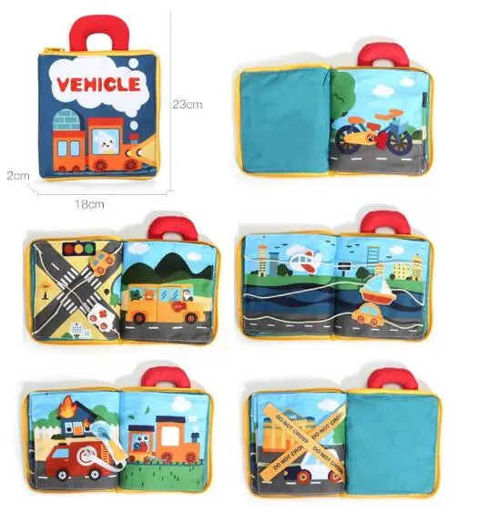 3D Soft Cloth Baby Books Montessori Educational Book