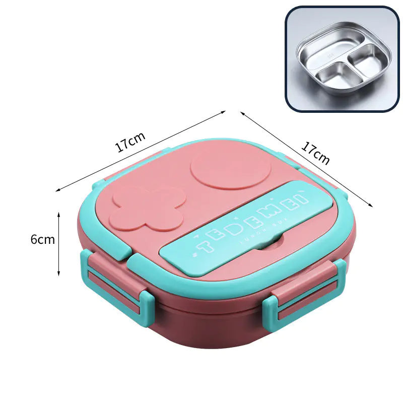 Portable Stainless Steel Insulated Lunch Box for Kids