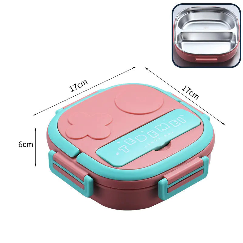 Portable Stainless Steel Insulated Lunch Box for Kids