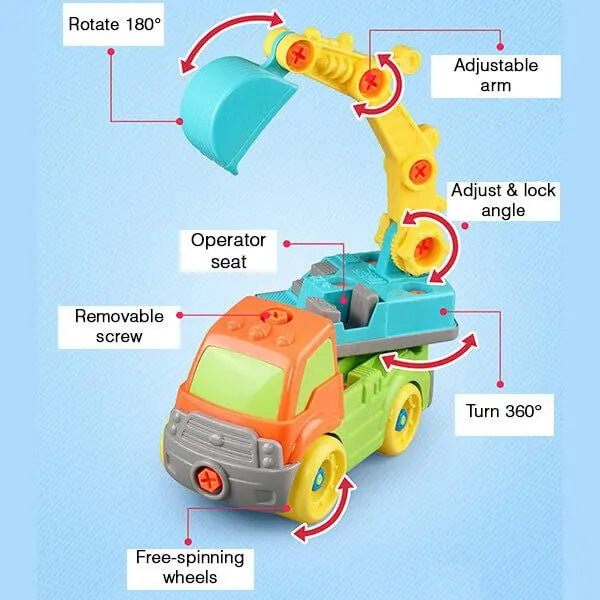 Build Your Own Toy Construction Vehicles