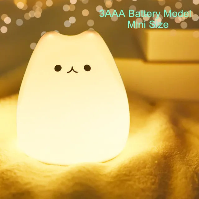 Touch Sensor Remote Cat Night Lamp