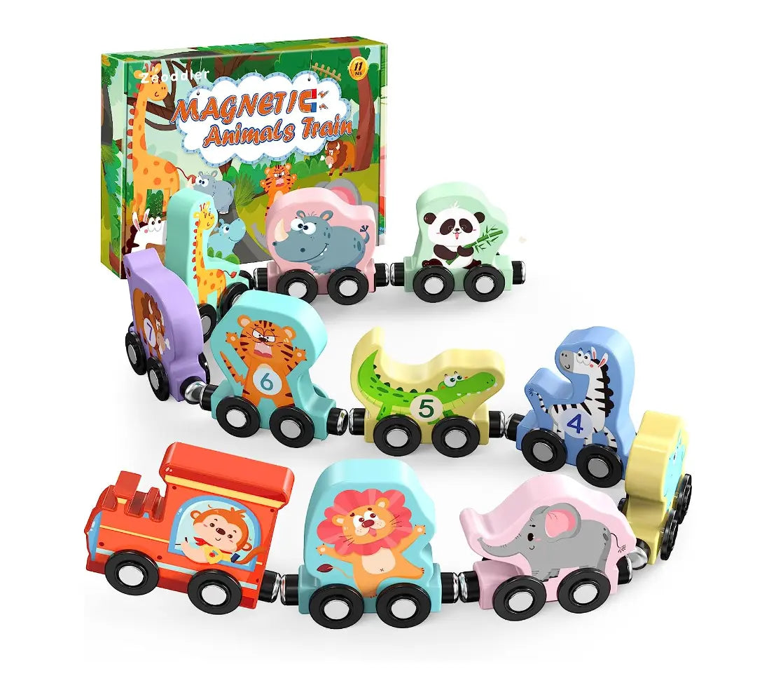 Montessori Wooden Animal Train