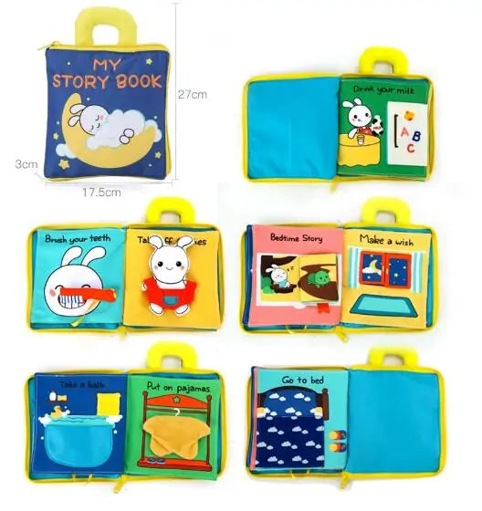 3D Soft Cloth Baby Books  Montessori Educational Book