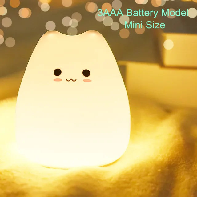 Touch Sensor Remote Cat Night Lamp