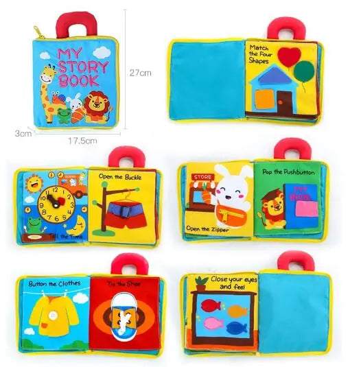 3D Soft Cloth Baby Books  Montessori Educational Book