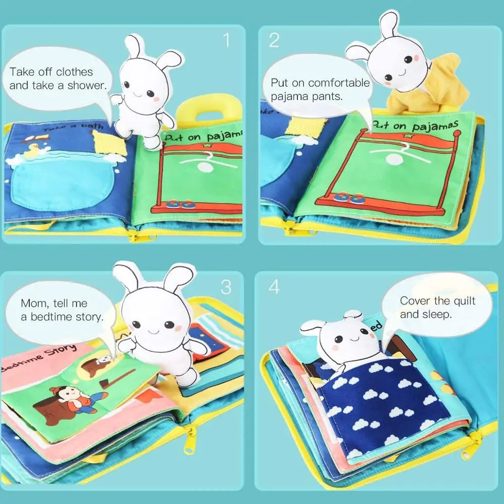 3D Soft Cloth Baby Books  Montessori Educational Book