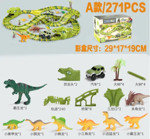 Dinosaur Set Railway Toy Car